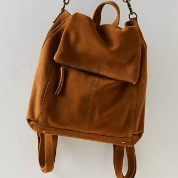 Free People Tiger-eye Large Backpack Suede Leather NWT🆕💥📦⌚🏃🏻💨⚡🚚 - Picture 9 of 15